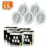 LAMPESECOENERGIE LOT DE 15 SPOT LED ORIENTABLE BLANC AVEC AMPOULE GU10 230V eq. 50W BLANC CHAUD