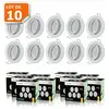 LAMPESECOENERGIE Spot LED encastrable orientable blanc avec ampoule GU10 230V eq. 50W - Lot de 10