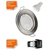 Spot LED encastrable ronde fixe Alu Brossé - LAMPESECOENERGIE - 5W - Blanc chaud - Lot de 10