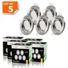 Lot de 5 spots LED encastrables orientables - LAMPESECOENERGIE - blanc...