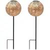 Lot de 2 balises solaires à planter - LUMISKY - AGADIR - H45 cm - Styl...