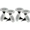 LUMISKY Lot de 8 spots solaires ronds decky Argent Acier inoxydable D12cm