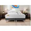 Septnuits Pack Matelas 160x200 + Double Sommiers Gris 80x200 Memo Luxe...