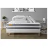 SEPTNUITS Ensemble sommier matelas 160x200 Memo plus Mémoire de forme - Ferme - Blanc
