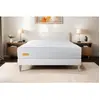 SEPTNUITS Ensemble sommier matelas 160x200 Memo bio Mémoire de forme - 26 cm - Equilibré - sommier blanc