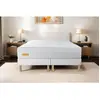 SEPTNUITS Ensemble sommier matelas 160x200 Memo bio Mémoire de forme - 26 cm - Equilibré - double sommiers blanc