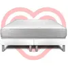 VITALIT Ensemble sommier matelas 200x200 VITALMEMO Mémoire de forme - 20 cm - Ferme - double sommiers blanc