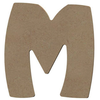 Lettre majuscule M en bois MDF à décorer - 8 cm