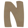 Lettre majuscule N en bois MDF à décorer - 8 cm