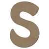 Lettre majuscule S en bois MDF à décorer - 8 cm