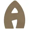 Lettre majuscule A en bois MDF à décorer - 8 cm