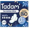 Tadam' Hygiène Féminine Serviette Dermo-Sensitive Ultra Nuit 10 unités