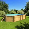 Piscine bois SWIMWOOD octogonale EMEO 541x350x131 cm 14m3 filtration s...