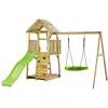 Kangui Aire De Jeux Portique En Bois Woodi - Double Balançoire Et Nid ...