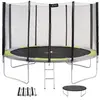 KANGUI Trampoline rond RALLI 430 - Avec filet, échelle, bâche de prote...