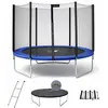 Kangui Trampoline rond Bleu Ø250cm avec filet échelle bâche et kit ancrage