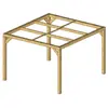 HABRITA - Pergola - 3,41x3,13 m - bois massif traité très haute température