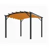 HABRITA Pergola Structure Mixte 11,22 M2 - Toile Couleur Rouille