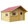 Abri de jardin 24,96m² en bois massif - Double rainurage