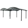 Carport double en aluminium 28,62 m² - 590 x 485 cm - Gris anthracite
