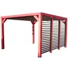 HABRITA Pergola En Bois Massif Traité - Ventelles Mobiles - Dimensions 341 X 313 Cm - Visserie Inox