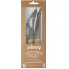Pebbly - Kaasmes Set van 2 Stuks - Bamboe - Bruin