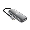 Hub USB-C Urban Factory 7 en 1 avec 3 USB-A 2 HDMI 4K 60Hz 1 RJ45 1 US...