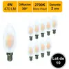 LUTECE Lot de 10 ampoules LED GU10 4,9W - 120° - 400Lm 6400K - garantie 5 ans