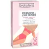 EVOLUDERM - 20 Bandes Dépilatoires de Cire Froide - Visage & Maillot -...
