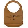 Trois Kilos Sept Bavoir en silicone Chat Caramel