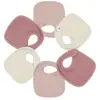 Trois Kilos Sept Lot de 6 bavoirs de naissance Nid d'abeille Rose