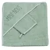 Trois Kilos Sept Cape de bain + gant Mini nous Sauge (70 x 70 cm)
