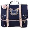 Cartable Glitter Butterfly ANONYM 38 cm 2 compartiments bleu marine