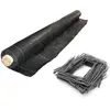 MAILLE STORE Kit : Toile de paillage noir + agrafes 130g/m² 1,65m x 100m Noir