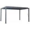 SWEEEK Pergola bioclimatique anthracite. aluminium et acier. 3x4m. lames orientables