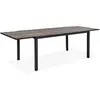 SWEEEK Table de jardin extensible aluminium effet bois 8 places Nashville 240