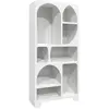 SWEEEK Etagère bibliothèque organique effet bois 8 compartiments Thessa