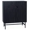 Buffet effet bois rainuré 2 portes 80cm Bazalt