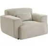 SWEEEK Fauteuil velours côtelé. lignes arrondies. coussin fourni. Wallas. L 116 x P 97 x H 73cm