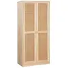 Armoire dressing cannage et effet bois - SWEEEK - 2 portes - Naturel -...