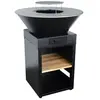 sweeek - Brasero barbecue ø81,5cm met grillrooster, opbergruimte voor hout