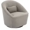 Fauteuil pivotant 360° en tissu taupe - SWEEEK - LANA - Polyester - Sa...