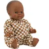 Poupée Sacha avec tenue sans col Gaze Damier