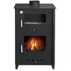 INTERSTOVES Poêle à bois avec four Rosa 10 | Bûches 50cm - Noir