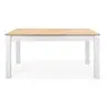 HOMIFAB Table à manger extensible effet chêne piètement blanc 160/215 cm - Odense