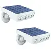 FAST LED TECHNOLOGY Lot de 2 - Lampe projecteur solaire extérieur étanche  avec détecteur de mouvement - Panneau a recharge rapide