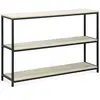 SWEEEK Étagère en métal noir et décor bois - Loft - bibliothèque 3 niveaux. 120x30x80cm