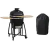 sweeek - Keramische houtskoolbarbecue - kamado - ø57cm - inclusief accessoires - zwart