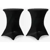 Housse pour mange-debout - SWEEEK - Lot de 2 - Ø80cm - Polyester - Noir
