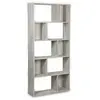 SWEEEK Bibliothèque design asymétrique   Pieter   5 étagères. 10 compartiments de rangement naturel